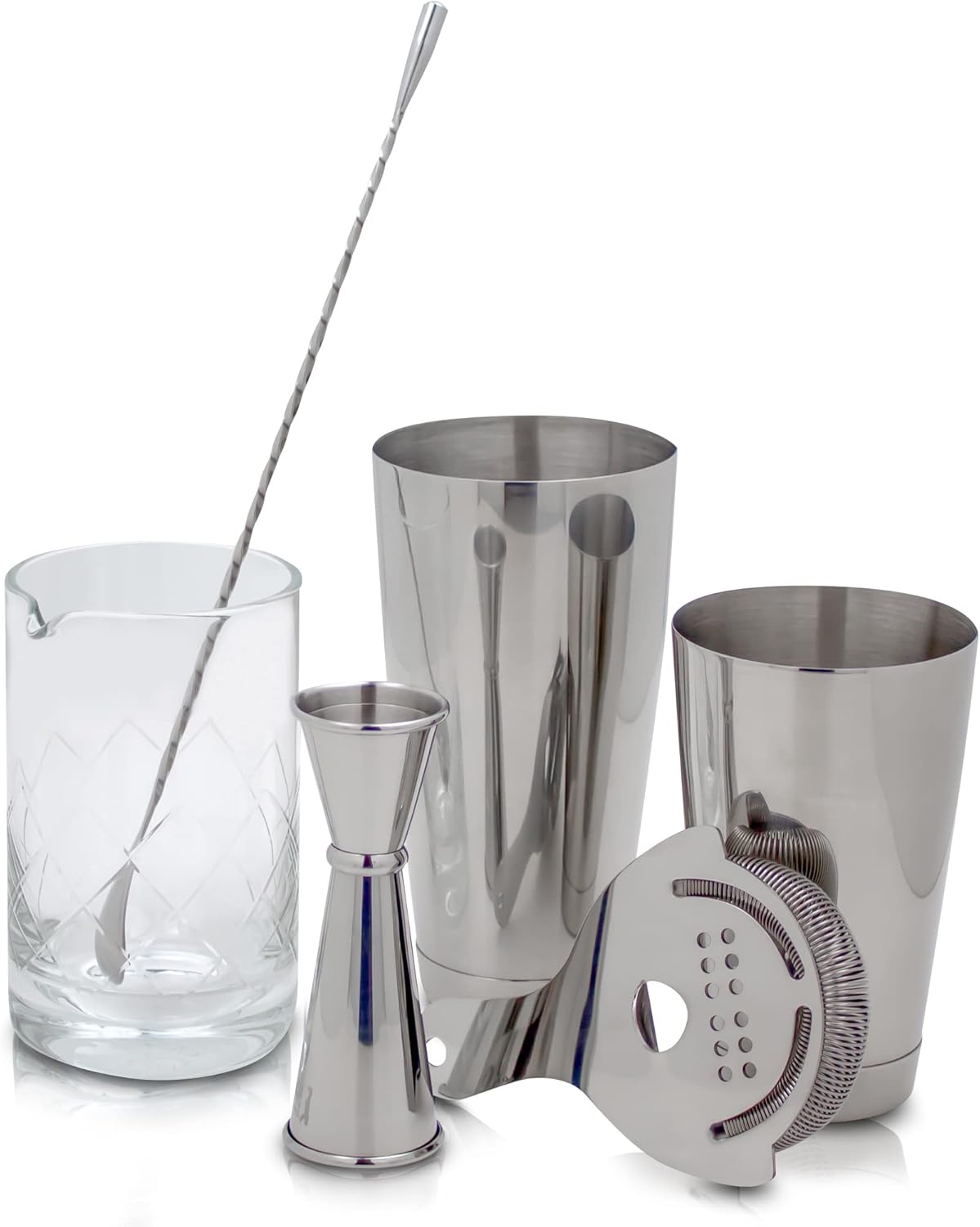 Boston Shaker Set - Professional Bartending Set: Boston Cocktail Shaker,