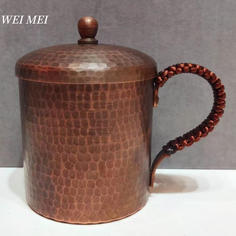 Mule Copper Mug - Vintage Pure Copper Coffee Mug,With lid