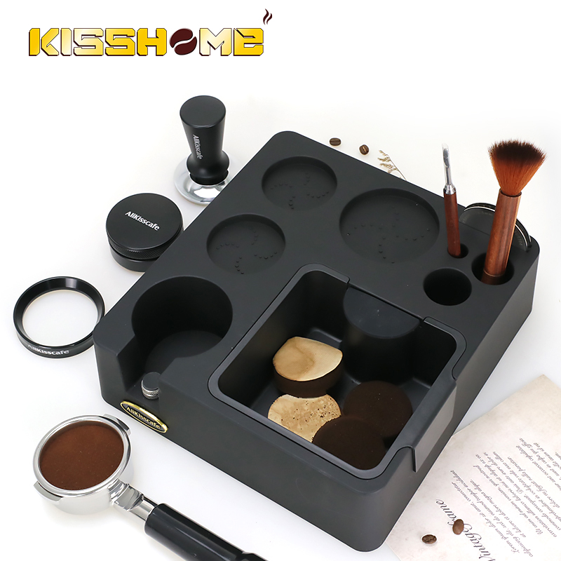 Home Barista - Espresso Tamping Station With Knock Box