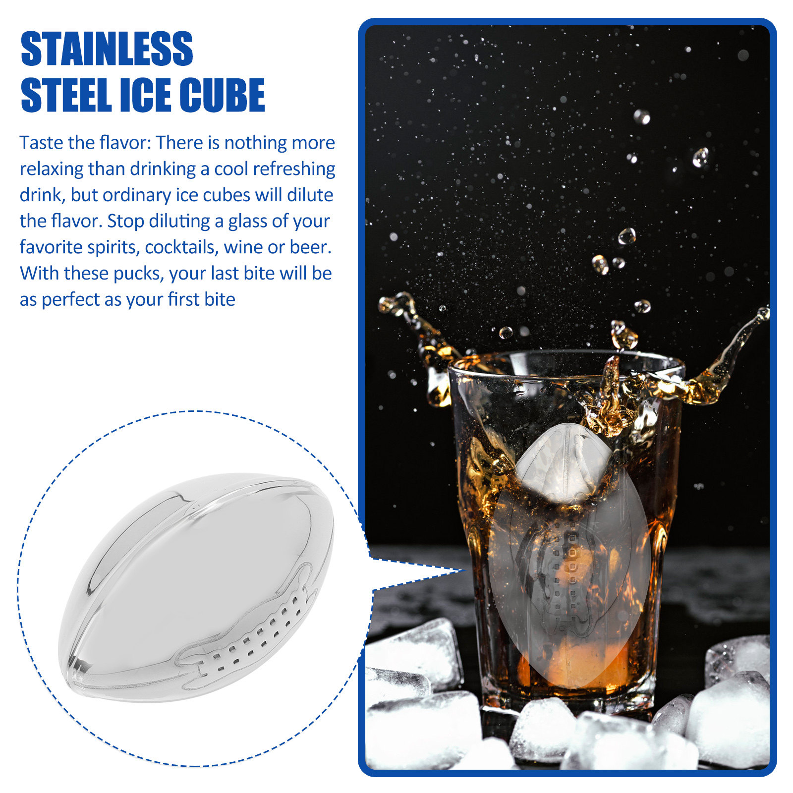 Stainless Steel Ice Cube Set R - Home Bar Set recension och pris