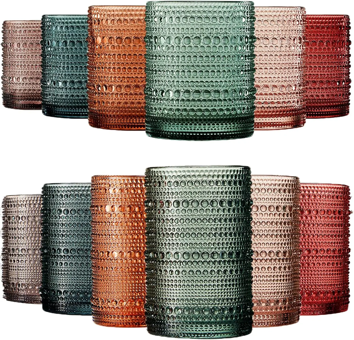 Hobnail Beaded Highball Drinki - Highball Glass Set recension och pris