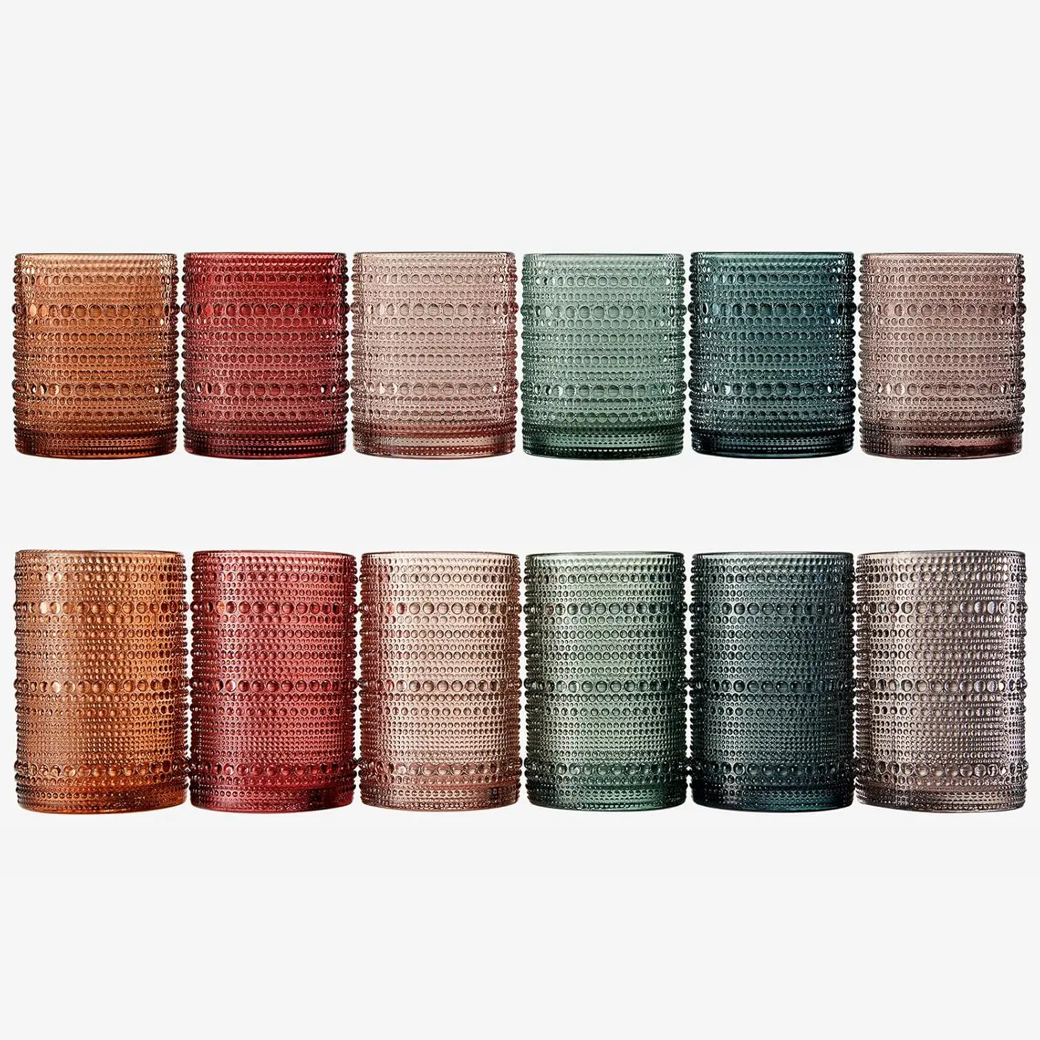 Hobnail Beaded Highball Drinki - Highball Glass Set recension och pris