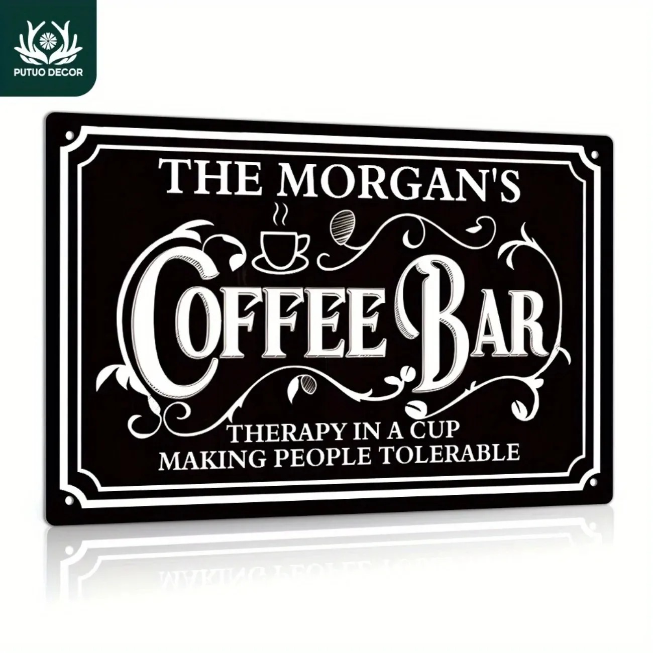 1PC Custom Text The Morgan's C - Home Bar And Coffee recension och pris