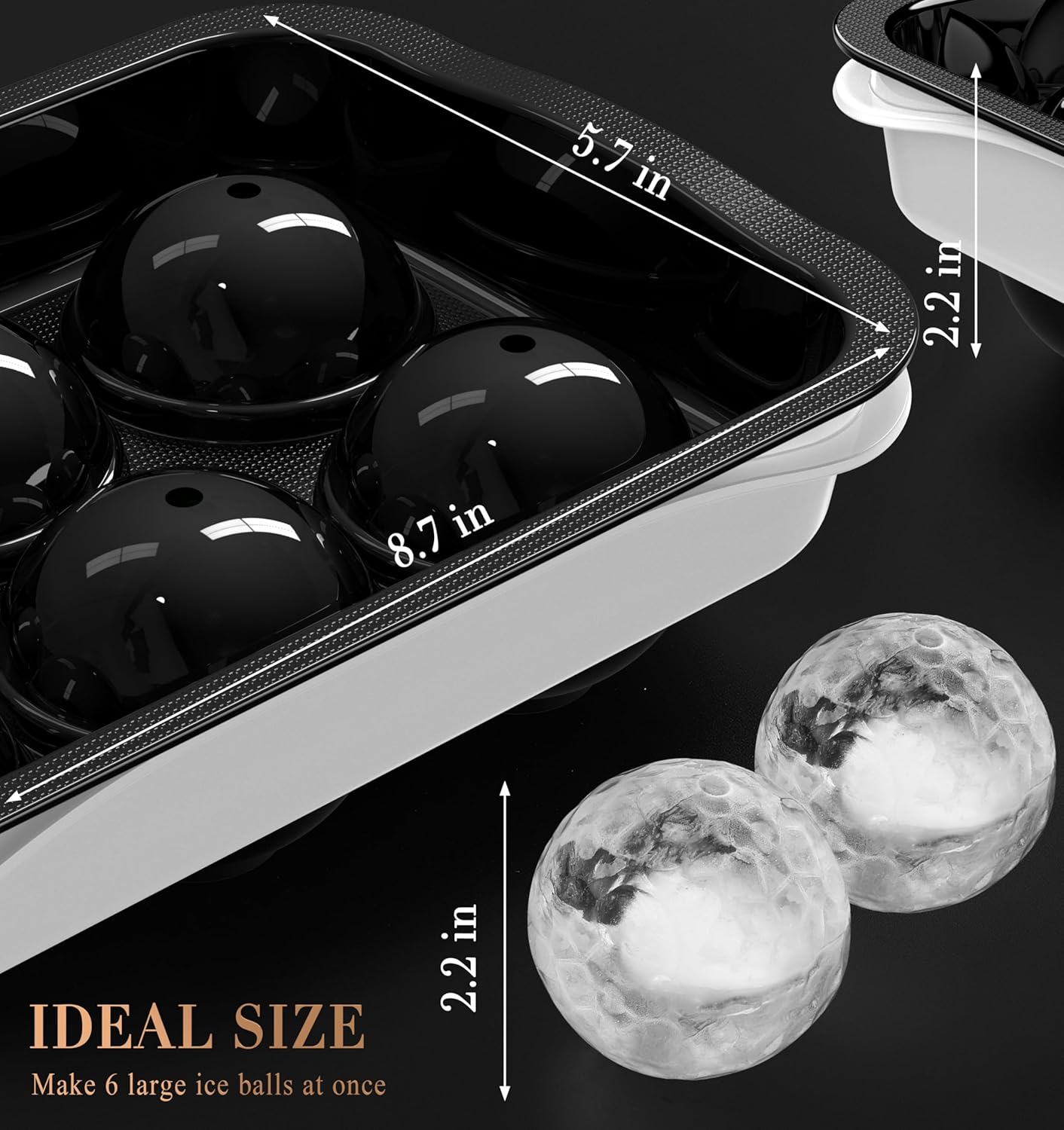 2.2 Inch Round Ice Cube Mold w - Ice Mold Sphere recension och pris