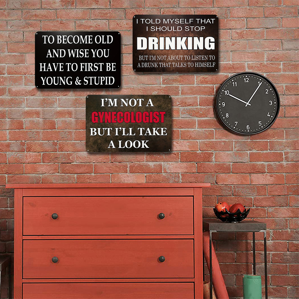 Stylish Iron Drawing Metal Sig - Home Bar And Coffee recension och pris