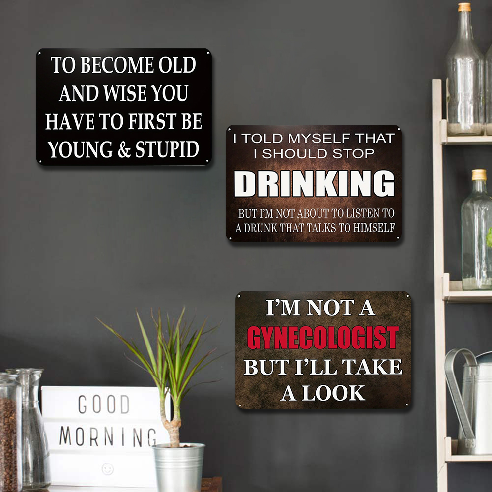 Stylish Iron Drawing Metal Sig - Home Bar And Coffee recension och pris