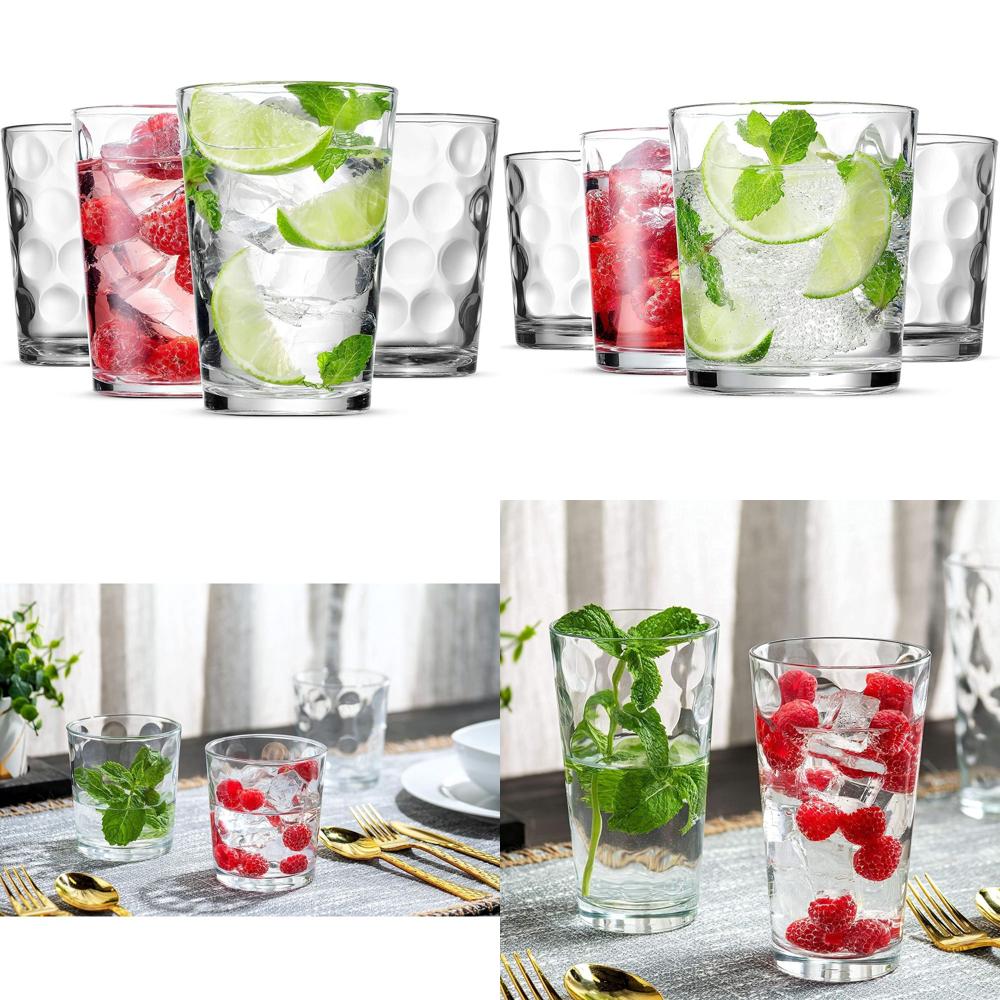 12-Piece Elegant Stackable Gla - Highball Glass Set recension och pris