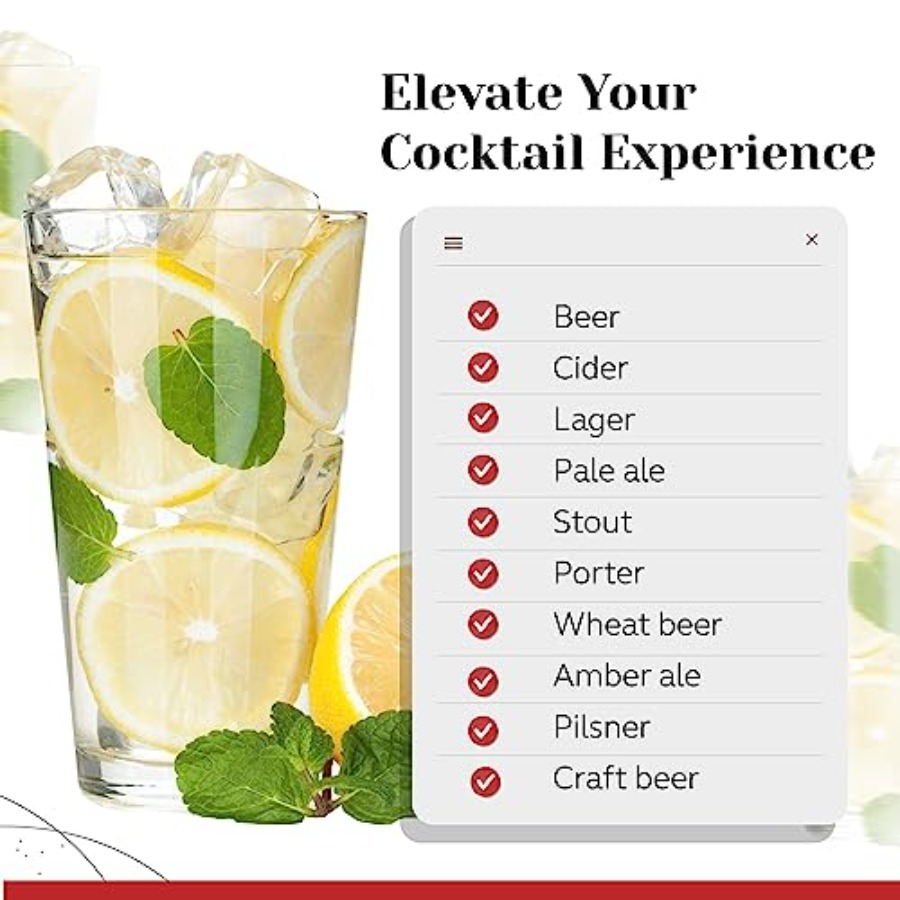 Bulk Classic Premium Beer Pint - Highball Glass Set recension och pris