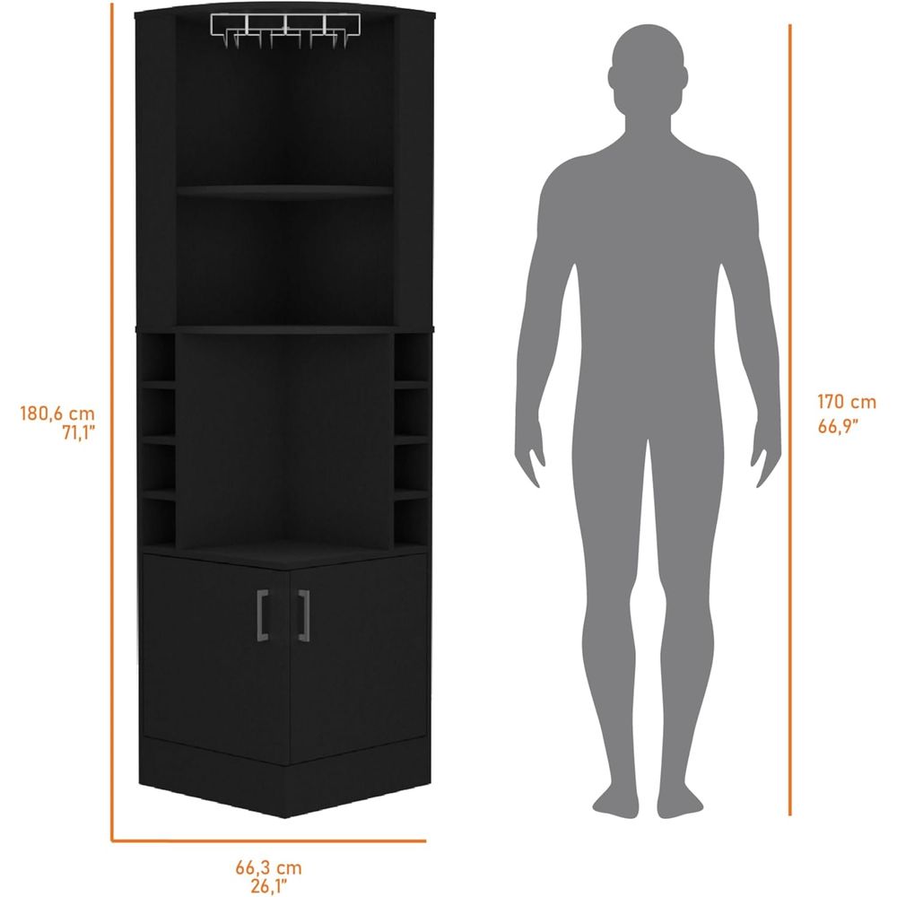 71 Tall Armhouse Wine Cabinet  - Home Bar And Cabinet recension och pris
