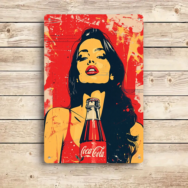 1PC 2D flat vintage Coca Cola  - Home Bar And Coffee recension och pris