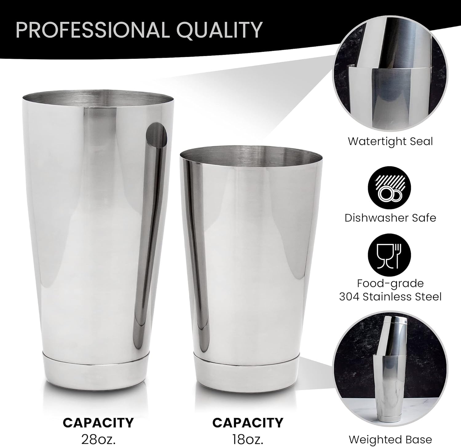 Professional Bartending Set: B - Boston Shaker Set recension och pris