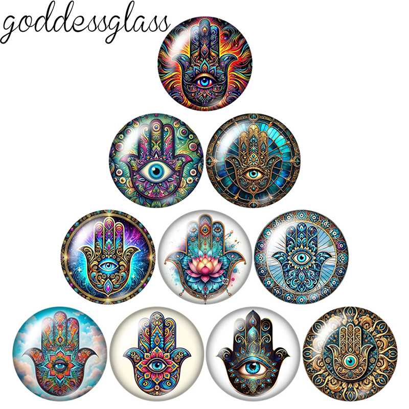 Retro Hamsa hand with evil eye - Old Fashioned Glass recension och pris