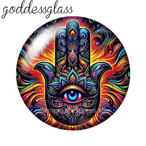 Retro Hamsa hand with evil eye - Old Fashioned Glass recension och pris