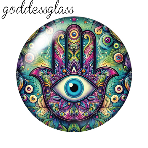 Retro Hamsa hand with evil eye - Old Fashioned Glass recension och pris