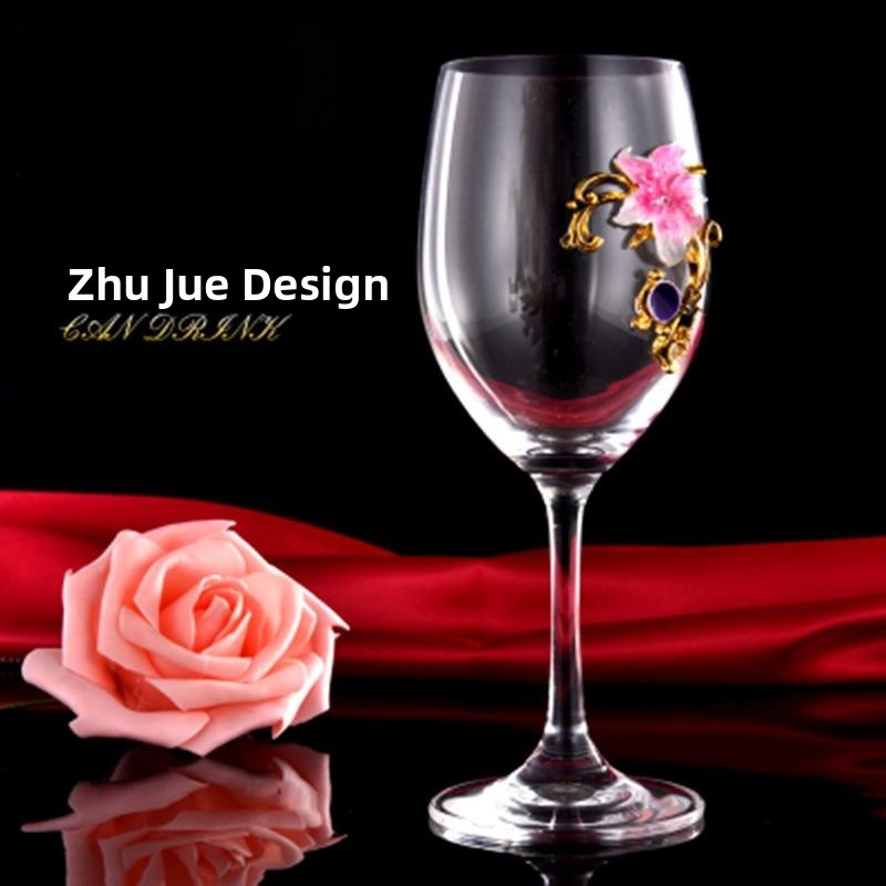 Elegant Enamel Red Wine Glasse - Highball Glass Set recension och pris