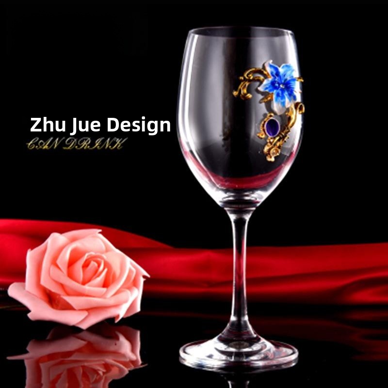 Elegant Enamel Red Wine Glasse - Highball Glass Set recension och pris