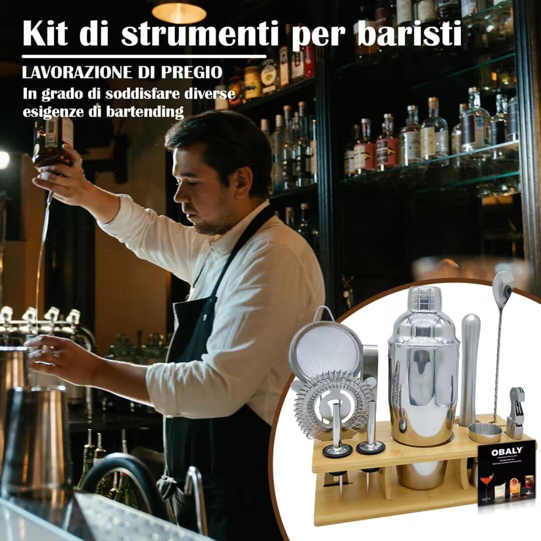 11-Piece Bartender Kit With Co - Boston Shaker Set recension och pris