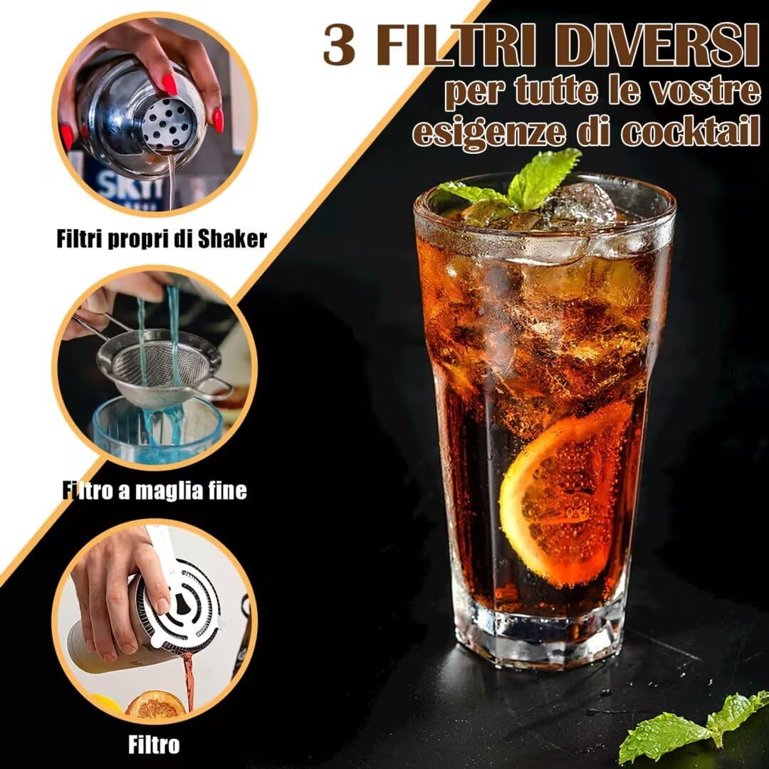 11-Piece Bartender Kit With Co - Boston Shaker Set recension och pris