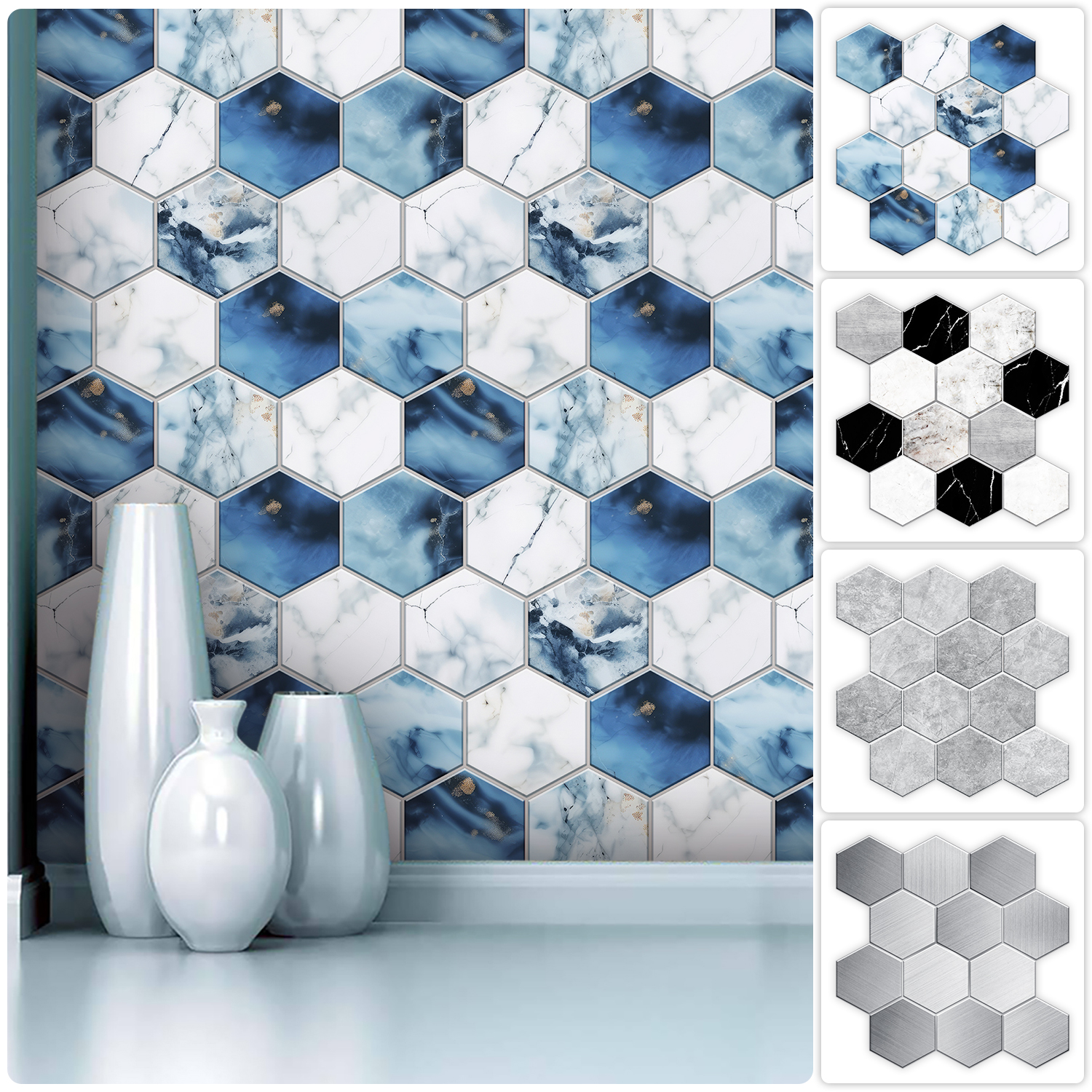 5 Styles Flat Hexagon Marble E - Home Bar Sink recension och pris