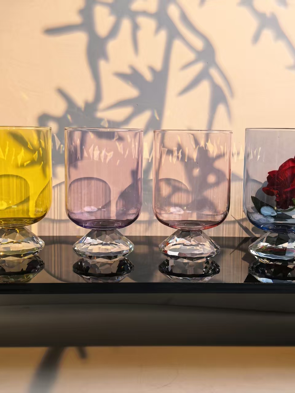 Diamond Cut Wine Glasses Set o - Highball Glass Set recension och pris