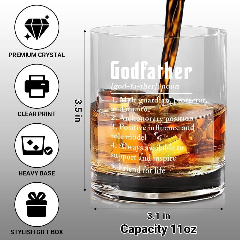 11oz Godfather Whiskey Glass,  - Old Fashioned Glass recension och pris