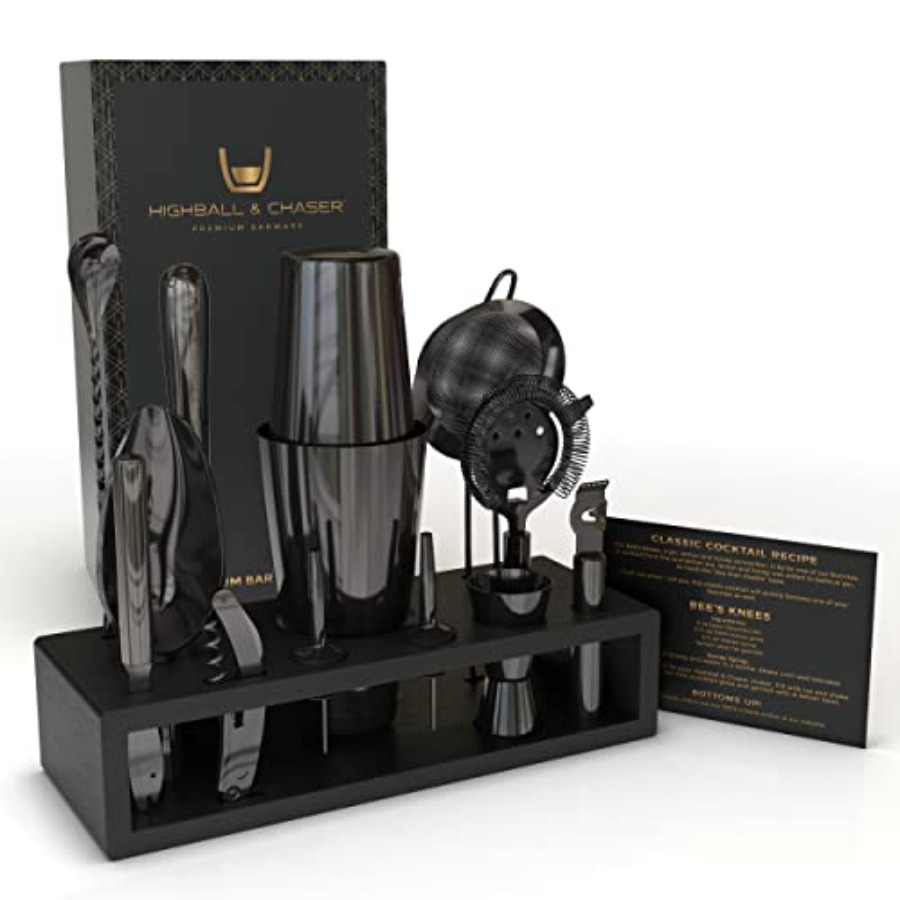 13-Piece Gunmetal Black Stainl - Boston Shaker Set recension och pris