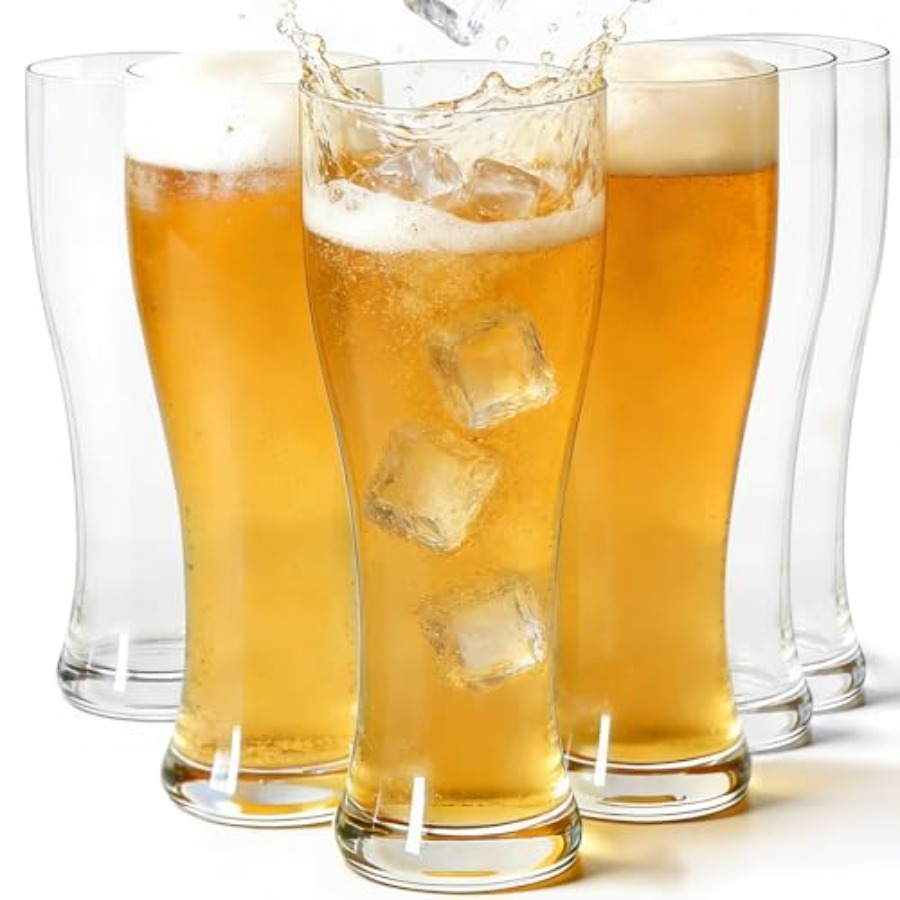 18 oz Pilsner Beer Glasses Set - Highball Glass Set recension och pris