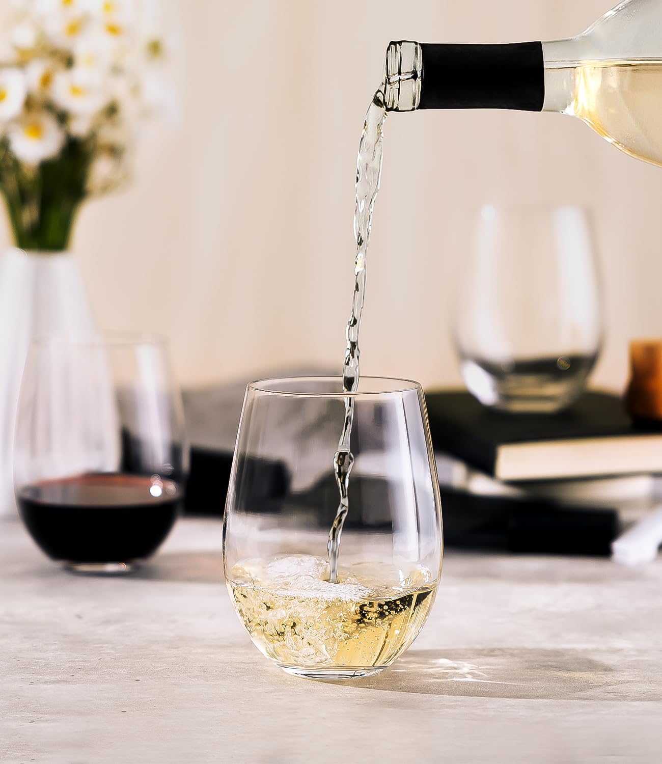 Stemless Wine Glasses Set of 4 - Home Bar Set recension och pris