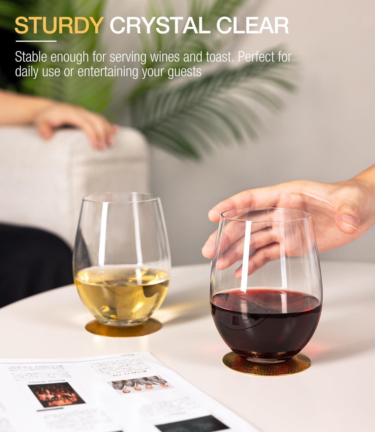Stemless Wine Glasses Set of 4 - Home Bar Set recension och pris