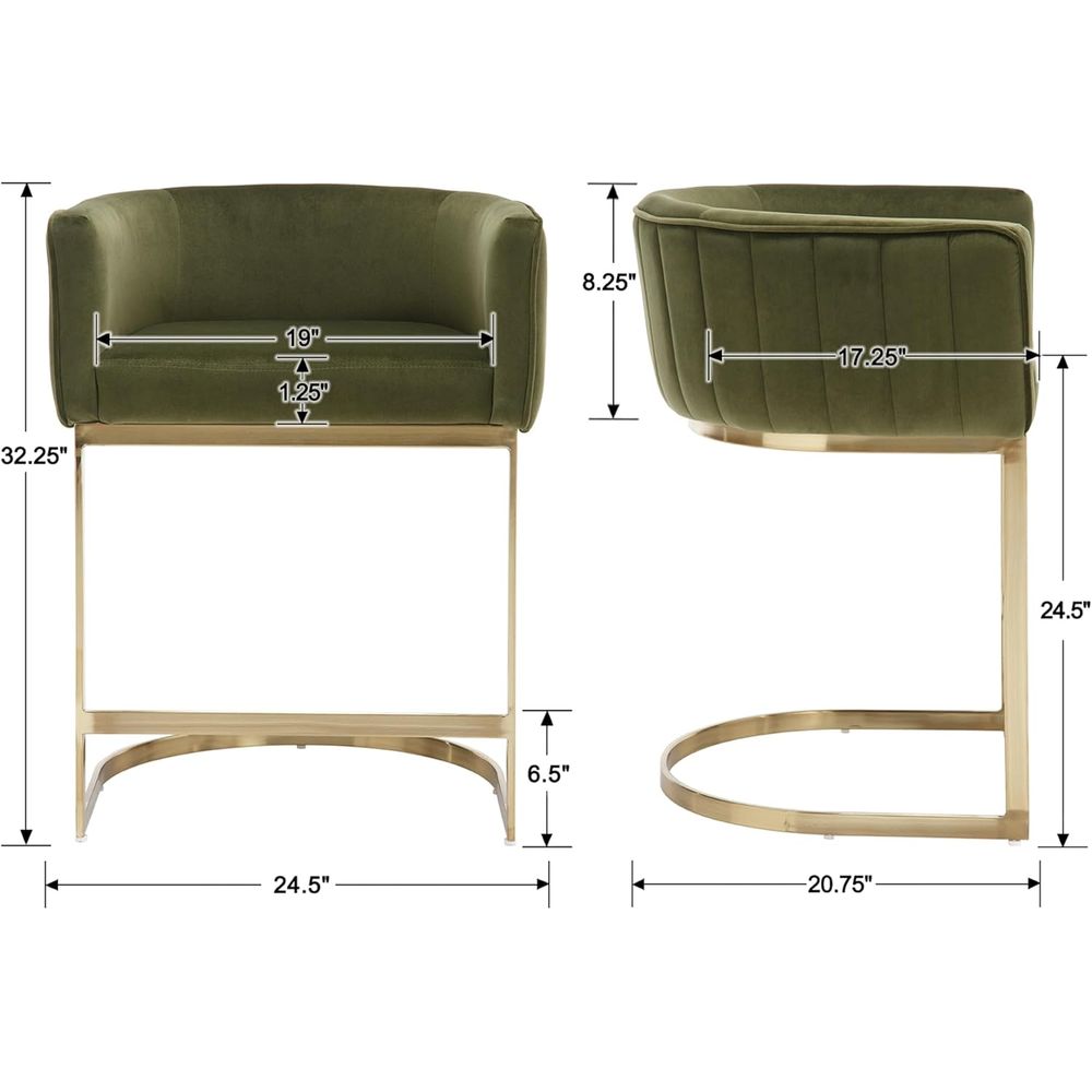 24 Velvet Upholstered Counter  - Home Bar And Counter recension och pris