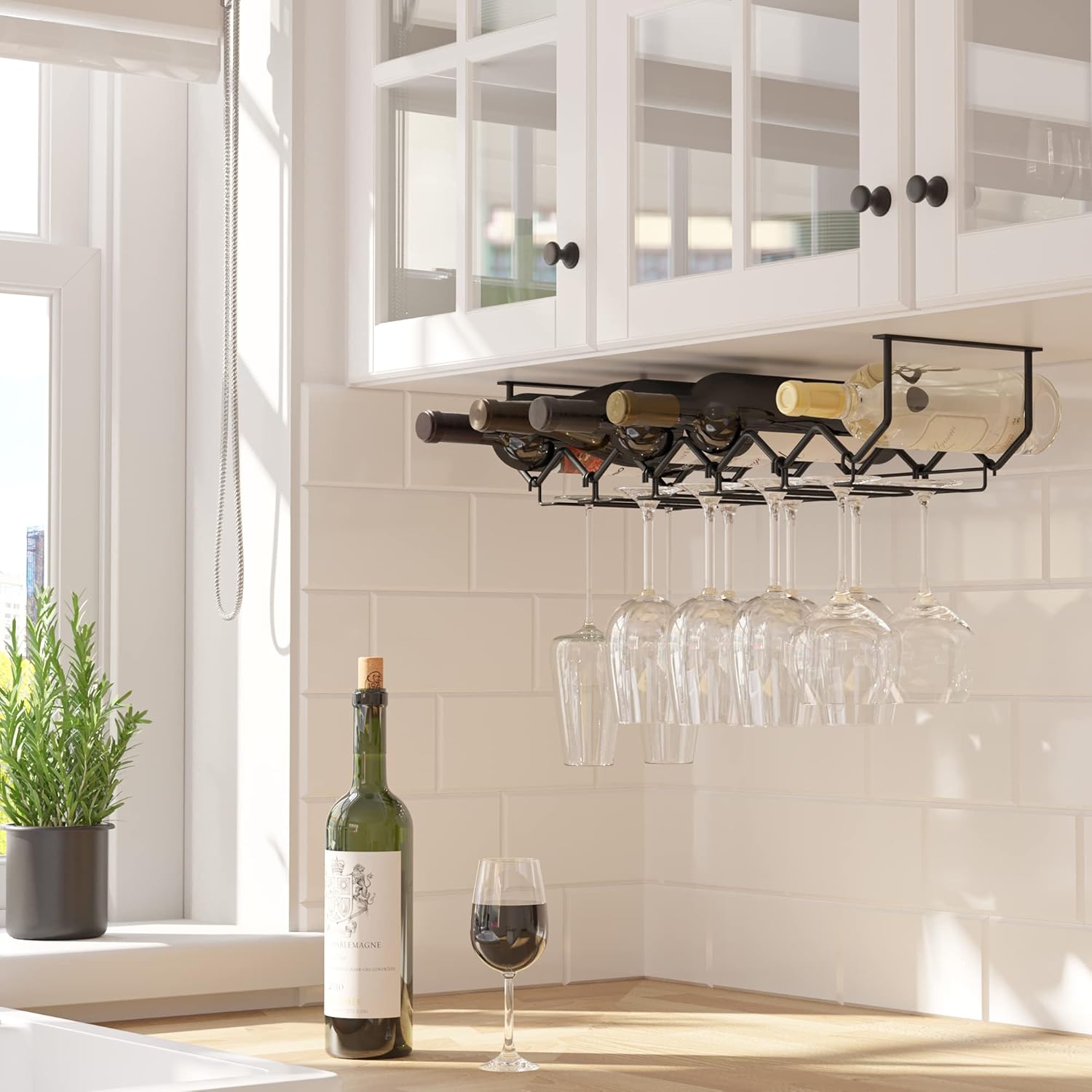 Under Cabinet Wine Rack & Glas - Home Bar And Cabinet recension och pris