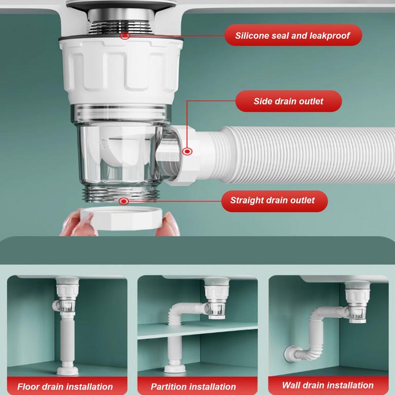 Telescoping Anti-odor Drain Pi - Home Bar Sink recension och pris