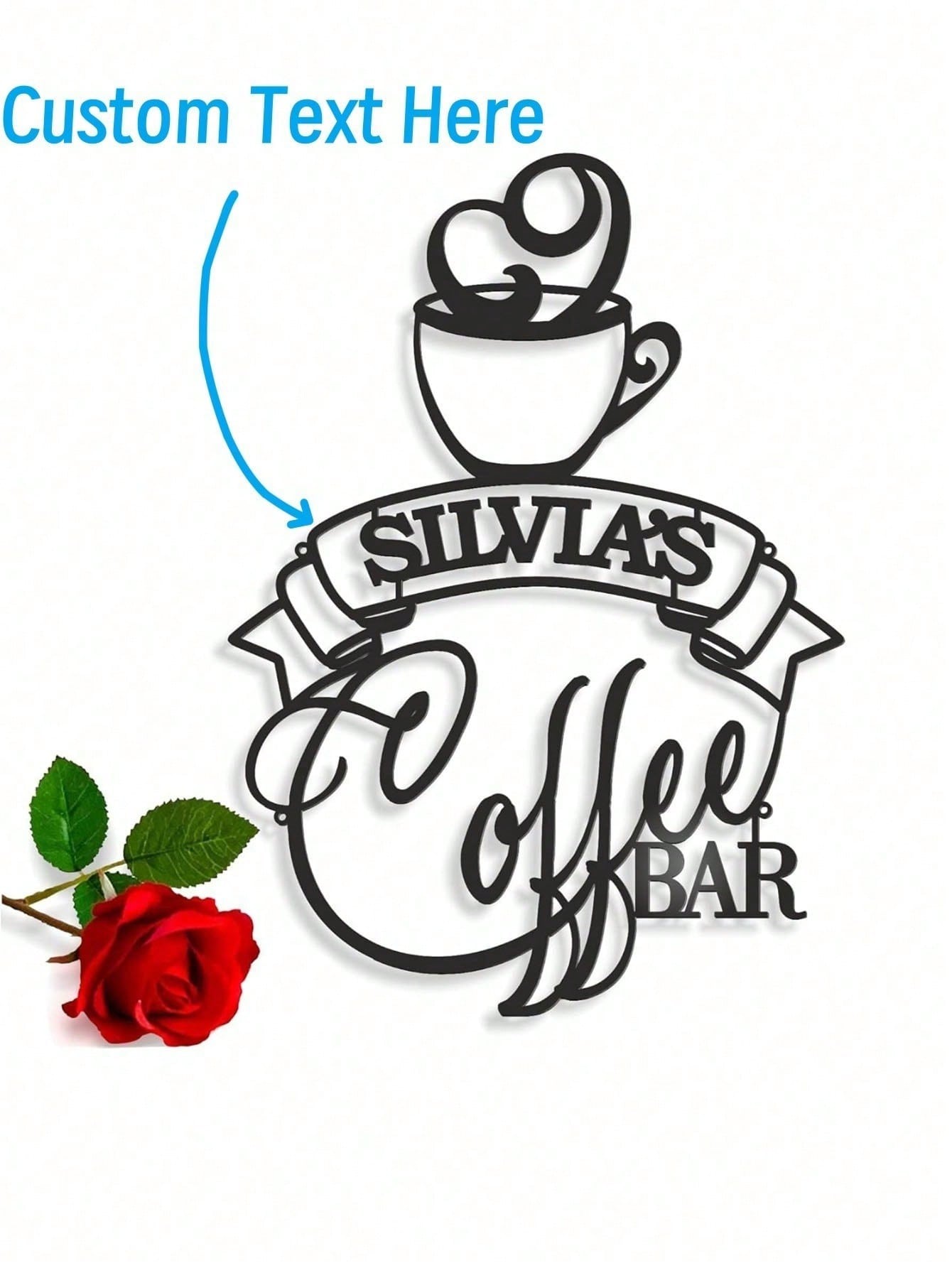 Metal Bar Sign Custom Name Cof - Home Bar And Coffee recension och pris