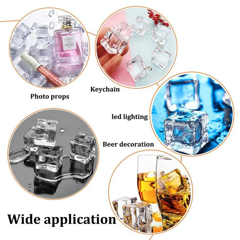 50PCS 3D Acrylic Fake Ice Cube - Ice Mold Sphere recension och pris