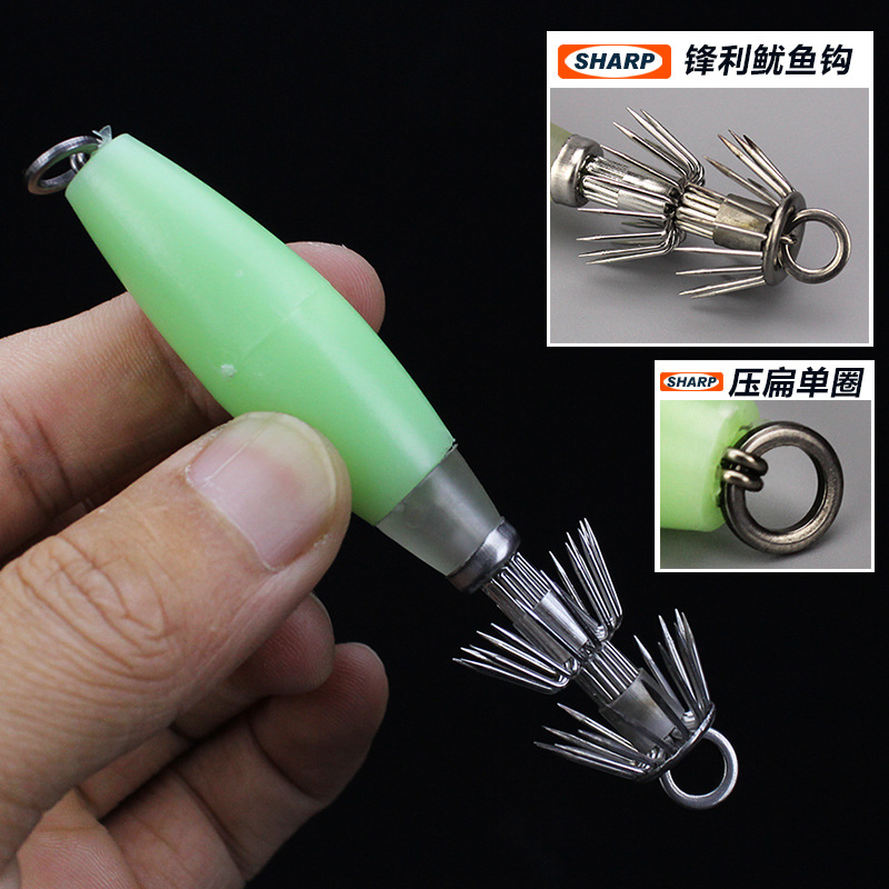 Glow Squid Hook 10cm/14g Doubl - Jigger Double Sided recension och pris