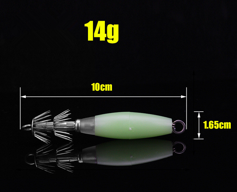 Glow Squid Hook 10cm/14g Doubl - Jigger Double Sided recension och pris
