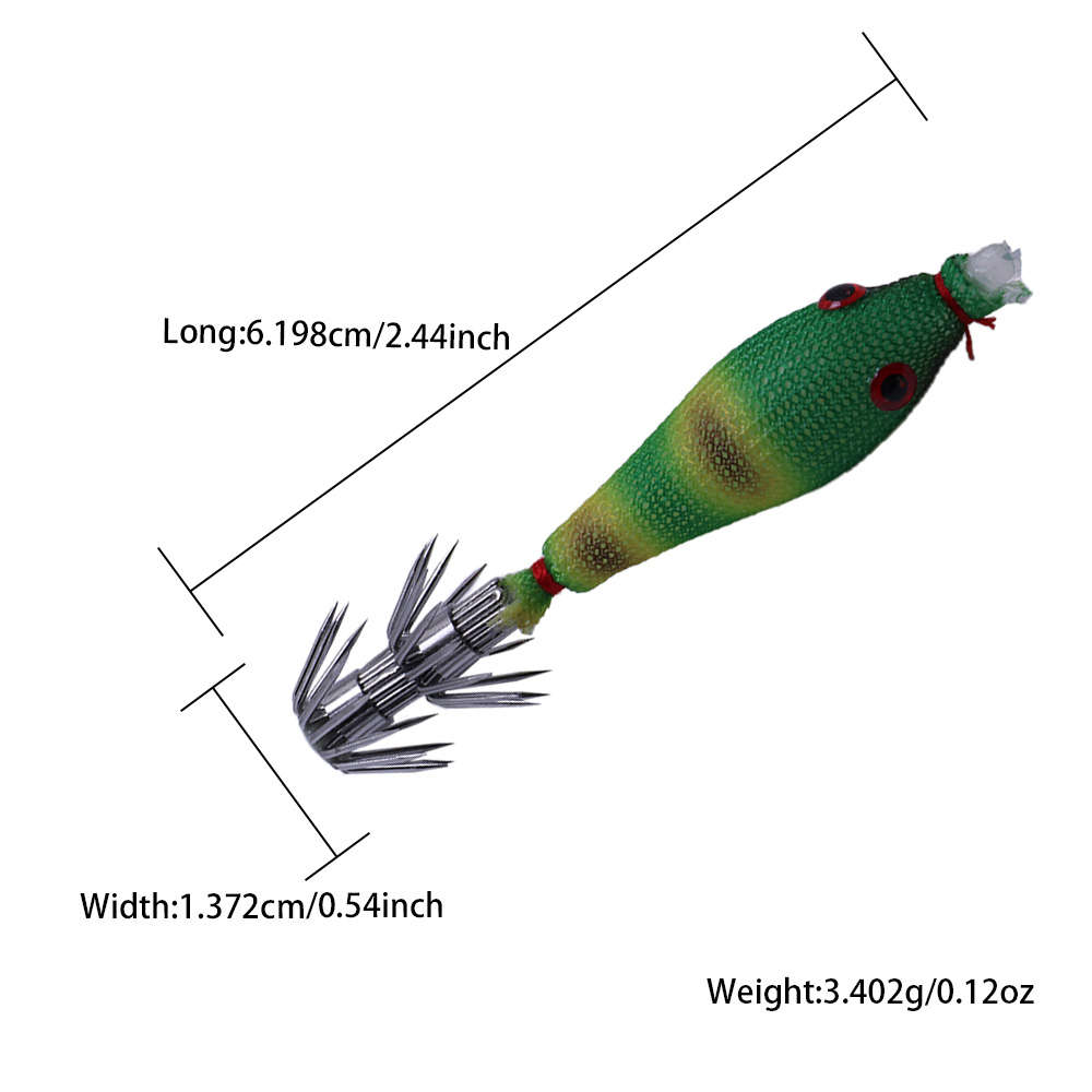 5 Pcs Squid Soft Baits, Lumino - Jigger Double Sided recension och pris