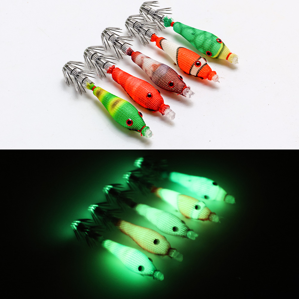 5 Pcs Squid Soft Baits, Lumino - Jigger Double Sided recension och pris