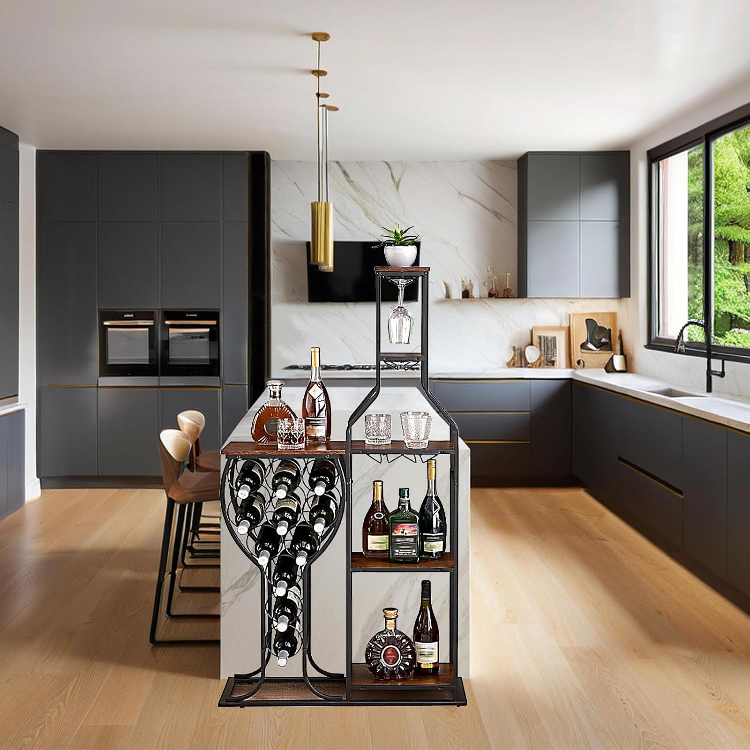 5-Tier Wine Rack Freestanding  - Home Bar And Cabinet recension och pris