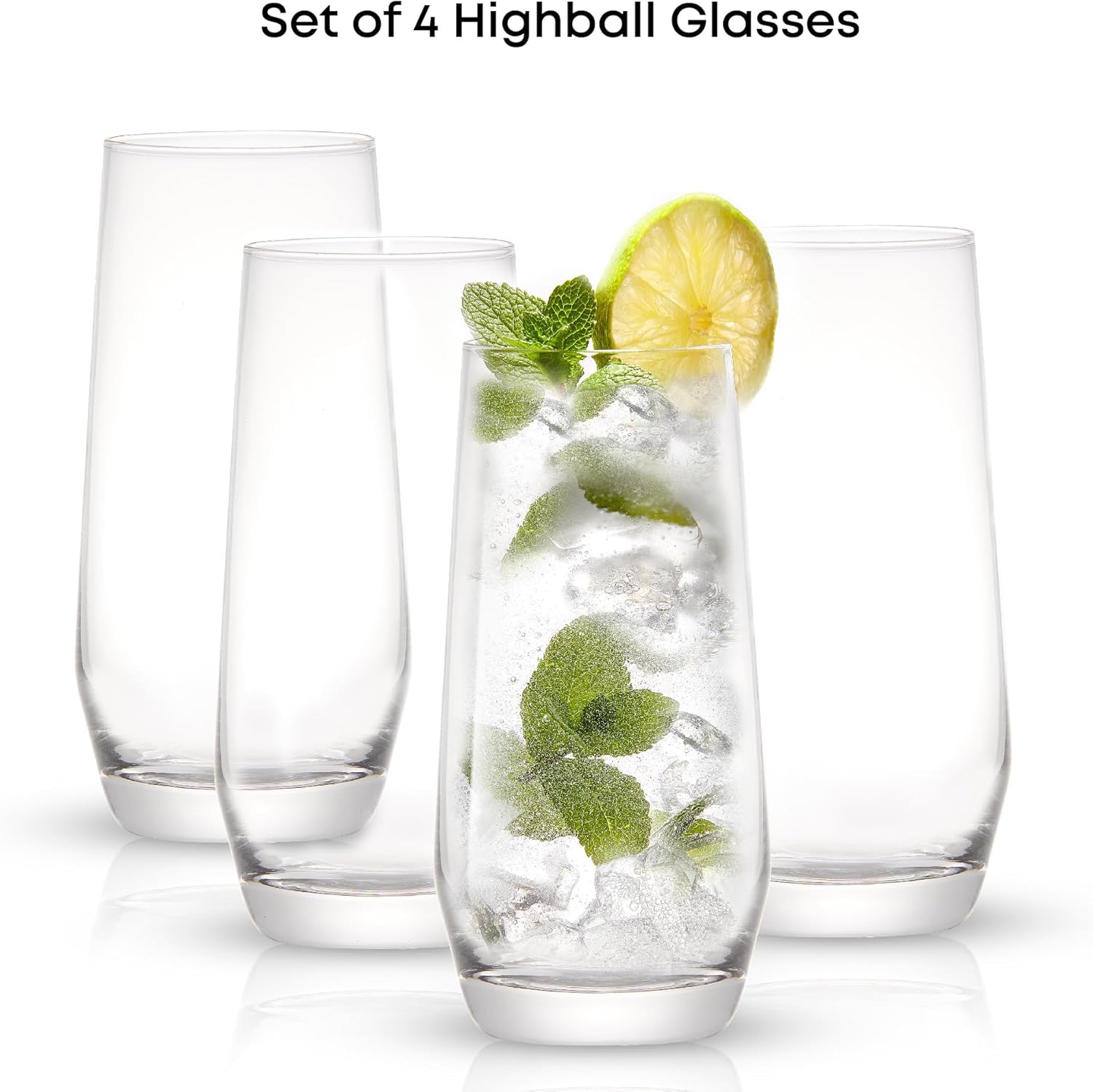 18.5 oz Highball Glasses, 4pc  - Highball Glass Set recension och pris