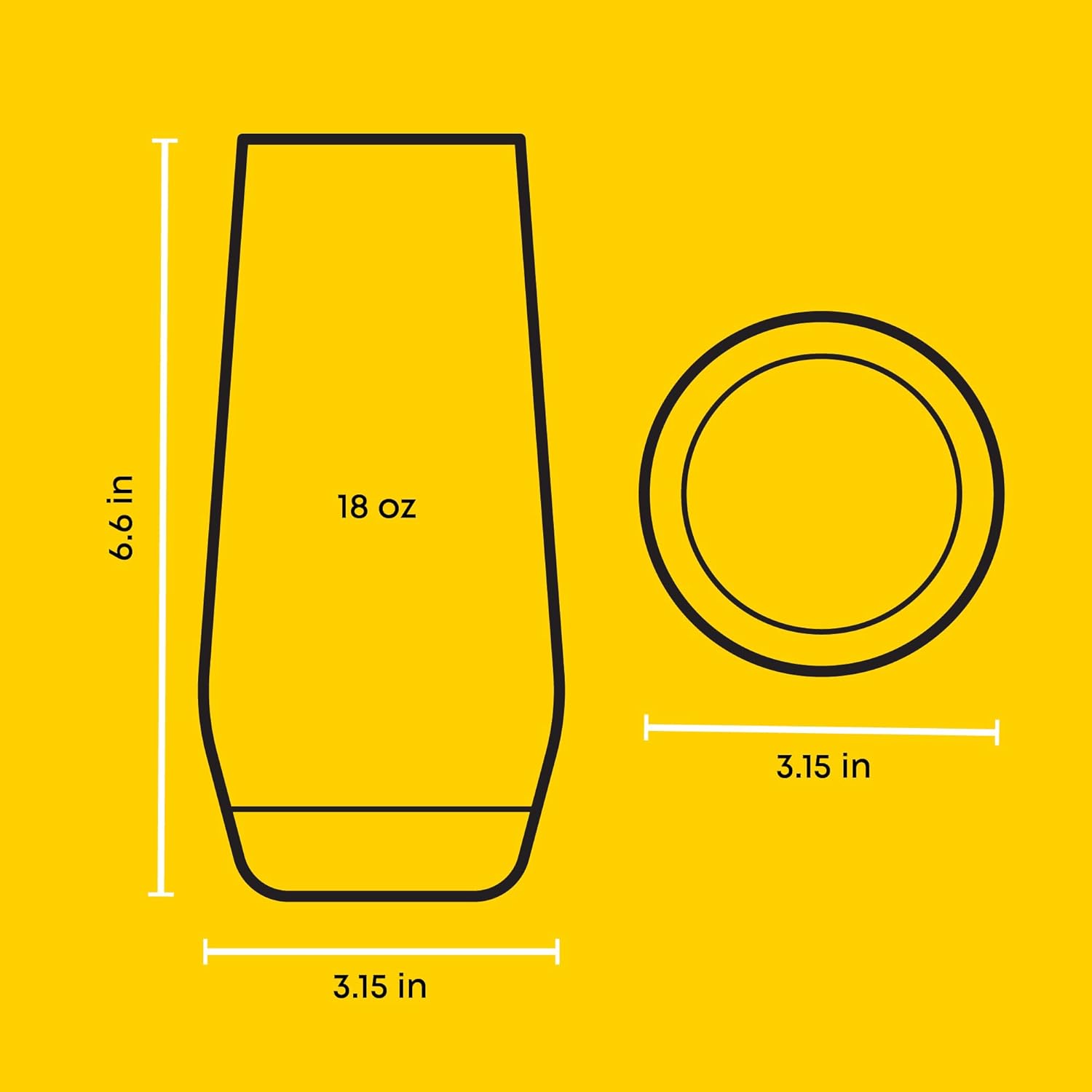 18.5 oz Highball Glasses, 4pc  - Highball Glass Set recension och pris