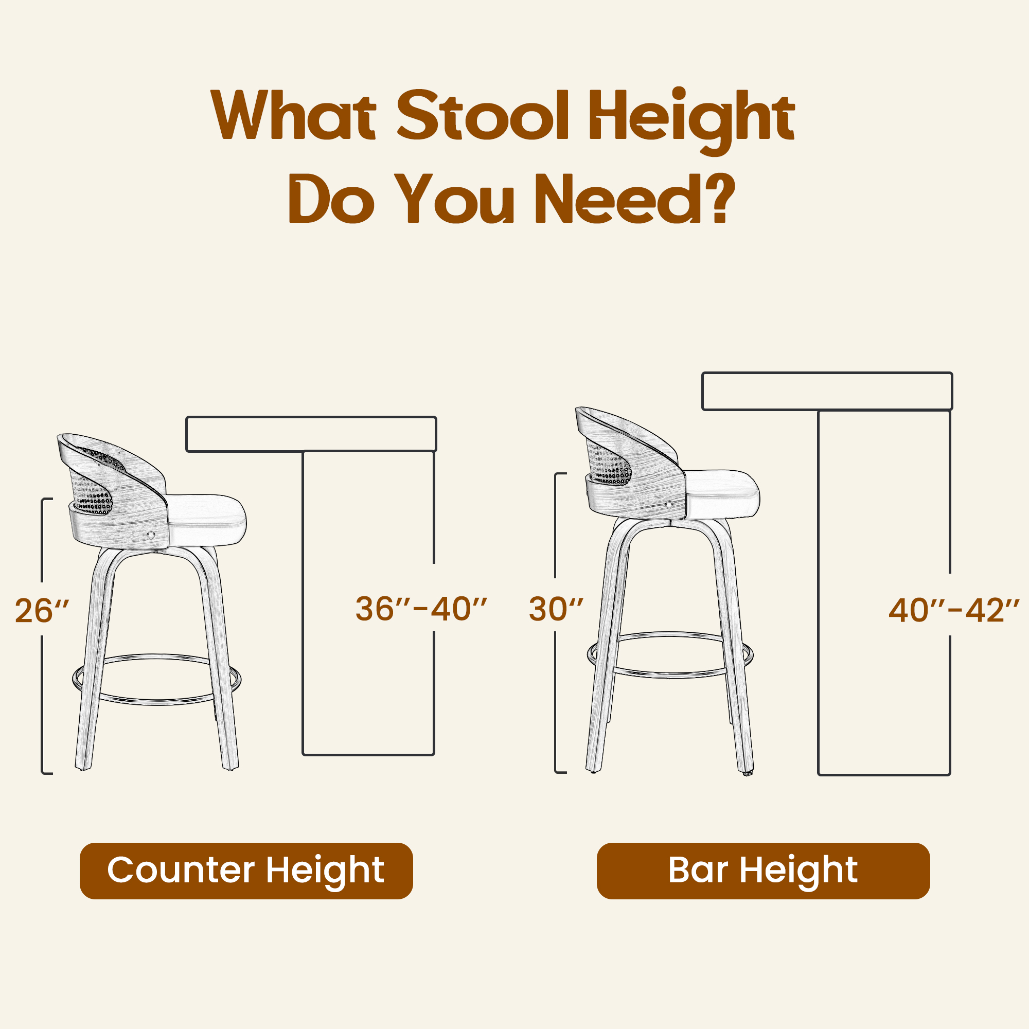 Set of 2 Swivel Bar Stools, Mo - Home Bar Lounge recension och pris