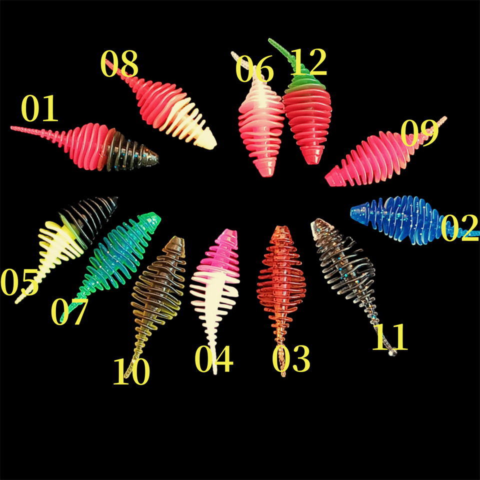 8PCS Soft Worm Fishing Lure Do - Jigger Double Sided recension och pris