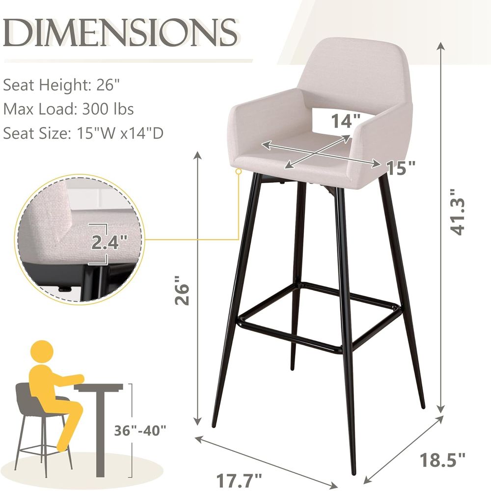 2-Pack 28 Counter Height Bar S - Home Bar And Counter recension och pris
