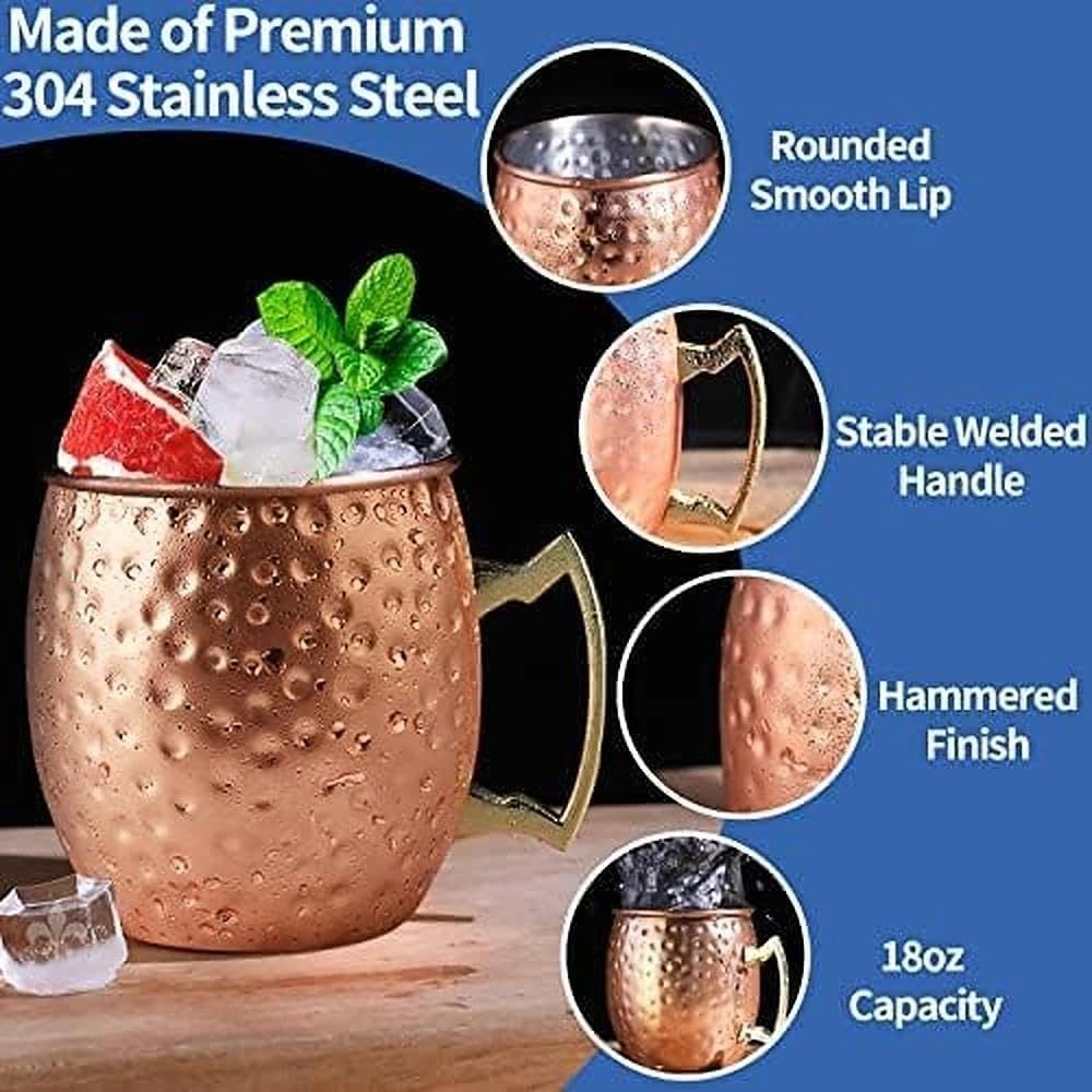 Moscow Mule Copper Mugs- Set o - Mule Copper Mug recension och pris