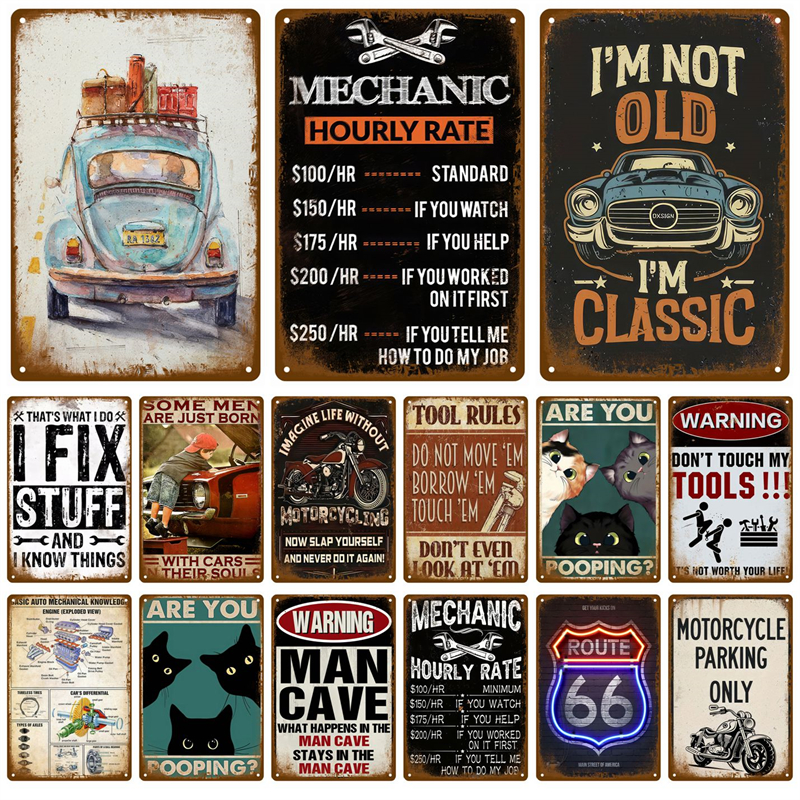 Vintage Metal Plate Tin Sign P - Home Bar Set recension och pris