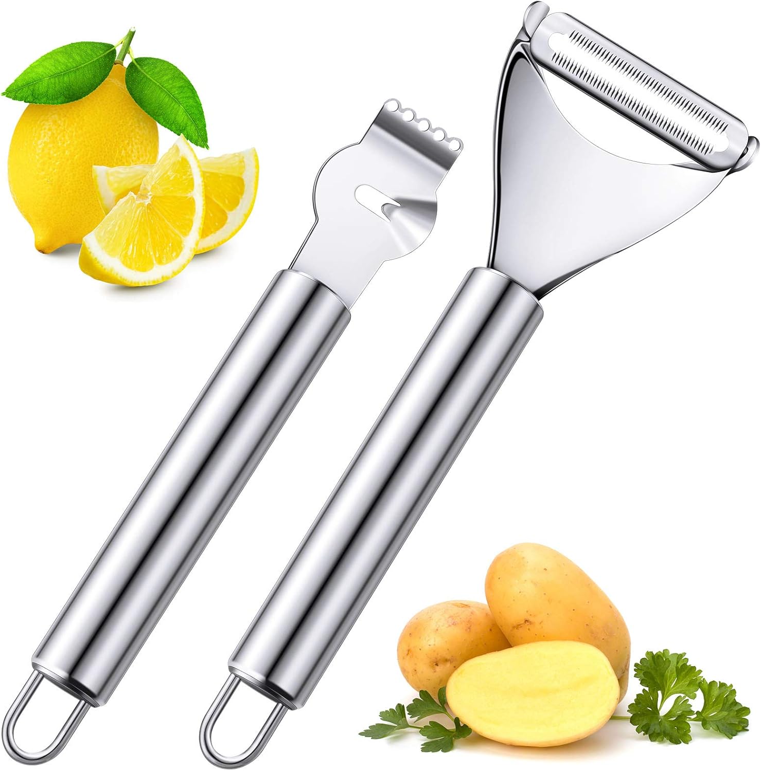 2 Pieces Stainless Steel Lemon - Peeler Channel Knife recension och pris