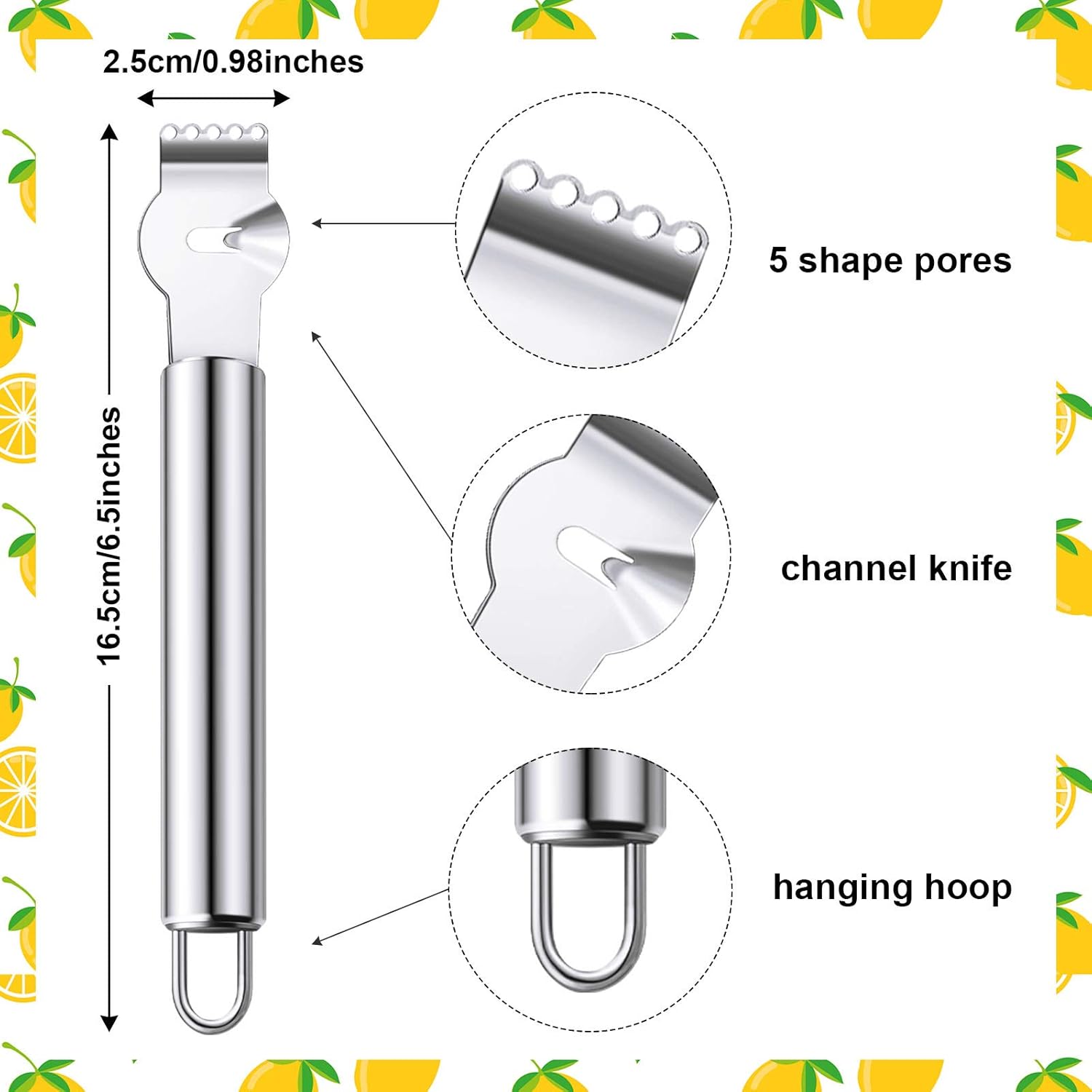 2 Pieces Stainless Steel Lemon - Peeler Channel Knife recension och pris