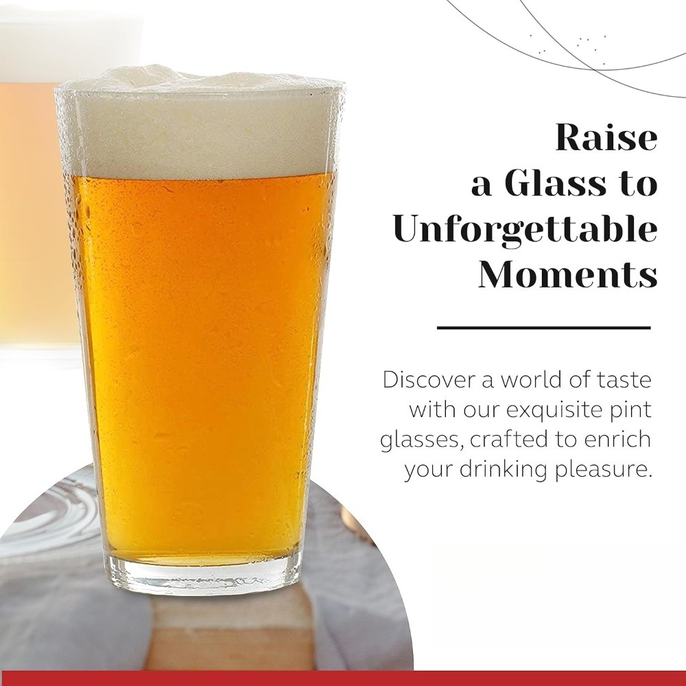 16 oz Pint Glasses 6 Pcs Set D - Highball Glass Set recension och pris